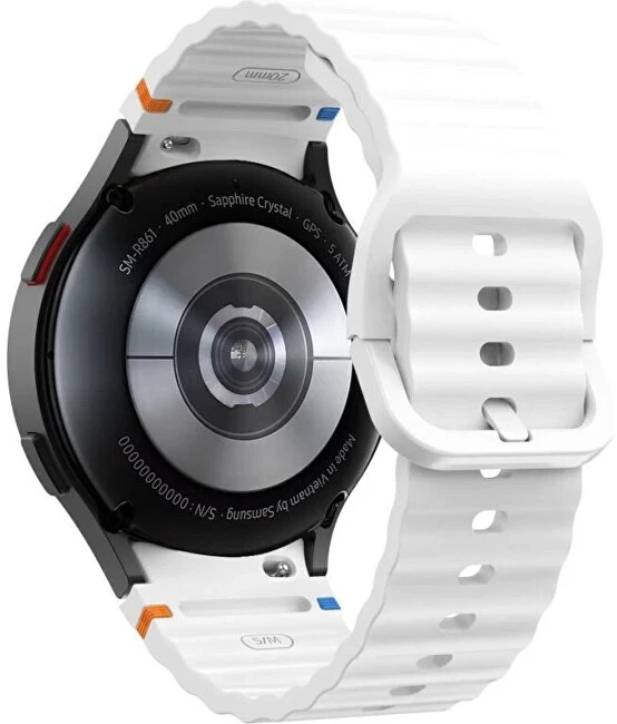 4Wrist Silikoninis dirželis, skirtas „Samsung Galaxy Watch 7“ – baltas