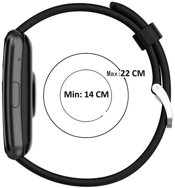 4Wrist Silikoninis dirželis Huawei Watch FIT, FIT SE, FIT new - Juodas