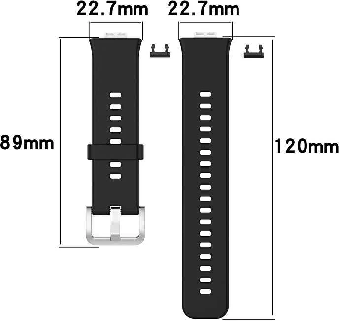 4Wrist Silikoninis dirželis Huawei Watch FIT, FIT SE, FIT new - Juodas