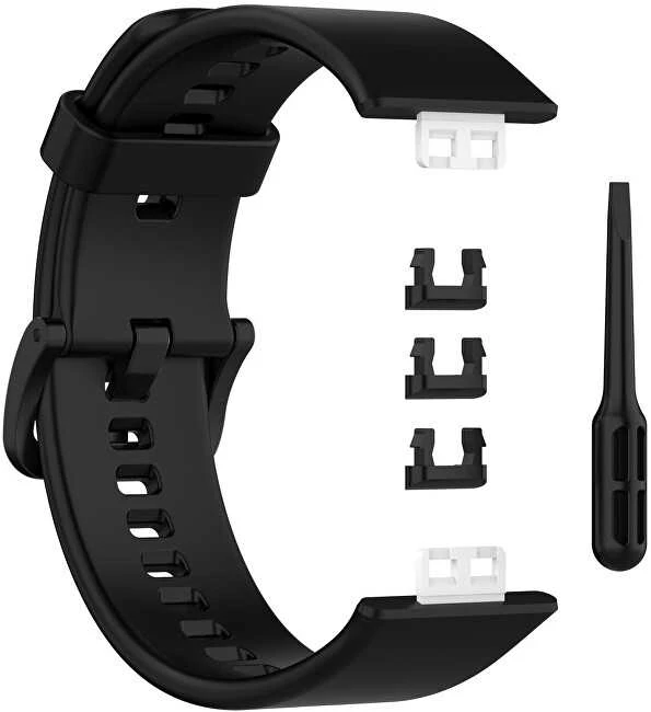 4Wrist Silikoninis dirželis Huawei Watch FIT, FIT SE, FIT new - Juodas
