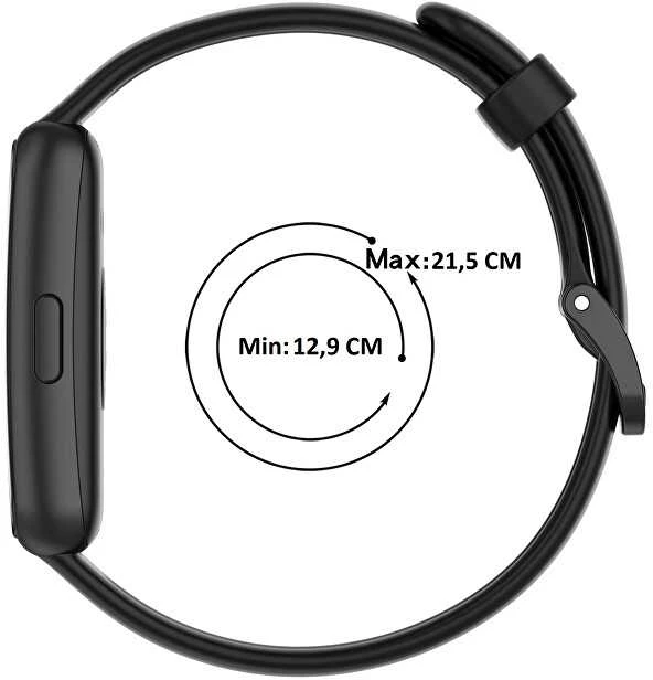 4Wrist Silikoninis dirželis, skirtas Huawei Watch Band 7 - juodas