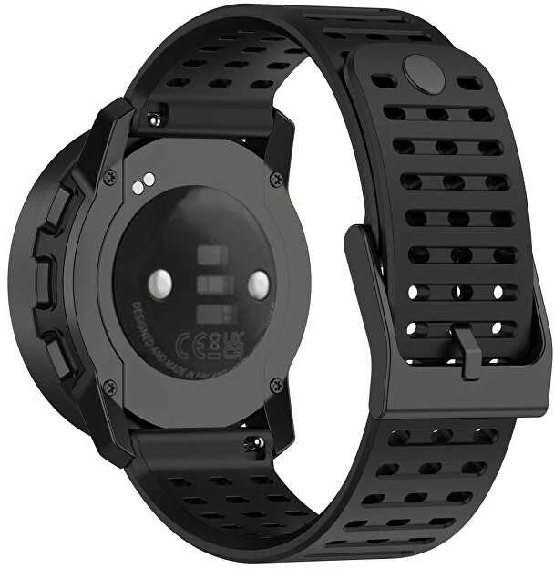 4Wrist Silikoninis dirželis, skirtas „Suunto 22 mm“ laikrodžiui – juodas