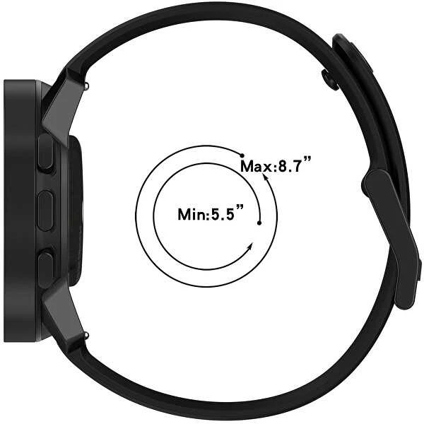 4Wrist Silicone strap for Suunto 22 mm - Baltas