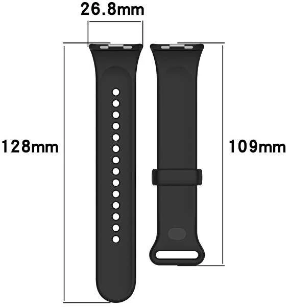4Wrist Silikoninis dirželis, skirtas „Xiaomi 9 Pro“ ir „8 Pro“ – juodas