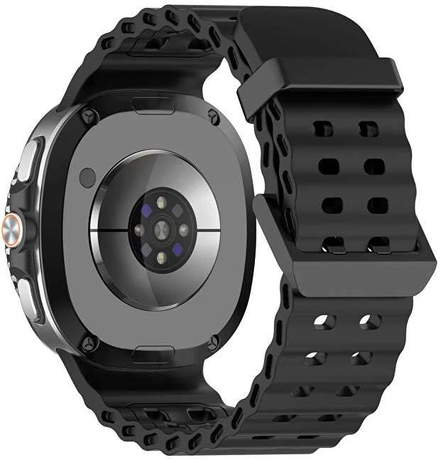4Wrist Silikoninis sportinis dirželis, skirtas „Samsung Galaxy Watch 8“ – juodas