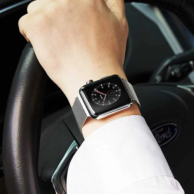 4Wrist Plieninis „Milan Pull“, skirtas „Apple Watch“ laikrodžiui – sidabrinis 38/40/41 mm