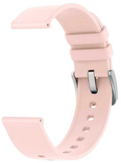 4Wrist Universalus silikoninis dirželis su sidabriniu užsegimu 22 mm - Rožinė