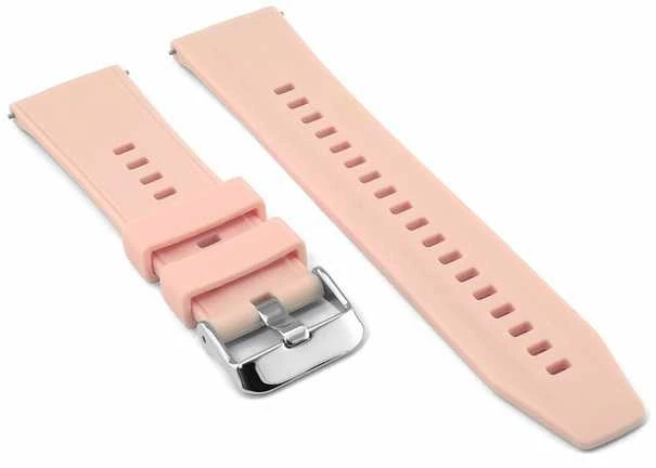 4Wrist Universalus silikoninis dirželis su sidabriniu užsegimu 22 mm - Rožinė