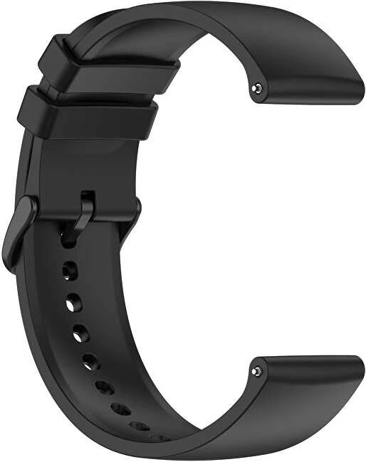 4Wrist Universalus silikoninis dirželis su juoda sagtimi 22 mm - Juoda