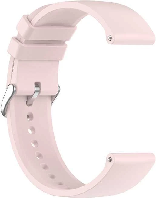 4Wrist Universalus silikoninis dirželis su sidabriniu užsegimu 20 mm - Rožinė