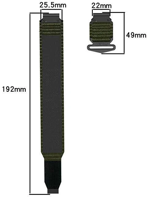 4Wrist Velcro dirželis, skirtas „Garmin“ 20 mm laikrodžiui – juodas