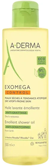 Aderma A-Derma, Exomega Control, Kvapusis, Minkštinamasis, Dušo aliejus, Kūnui, Sausai Odai, 1000 ml Unisex