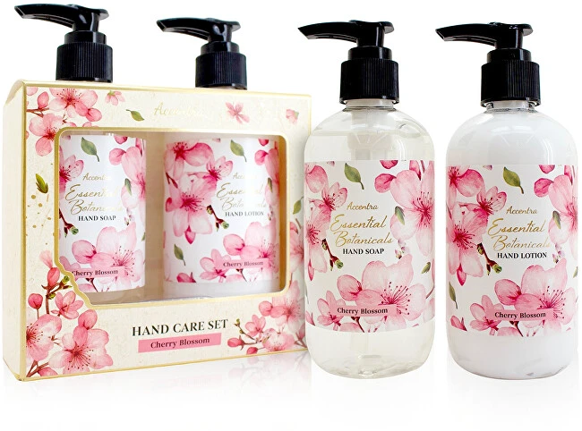 Accentra Cherry Blossom Essential Botanical Hand Care Pump Gift Set