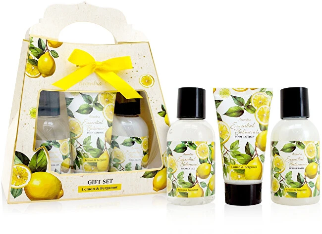 Accentra Lemon & Bergamot Essential Botanics Body Care Gift Box - Dárková sada do koupele