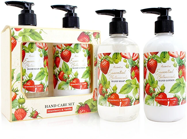 Accentra „Essential Botanics“ rankų priežiūros dovanų rinkinys „Strawberry & Vanilla“