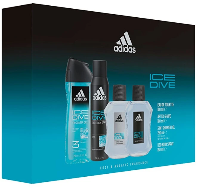 „Est Adidas Ice Dive“ EDT, 100 g, 250 ml, losjonas po skutimosi, 150 ml