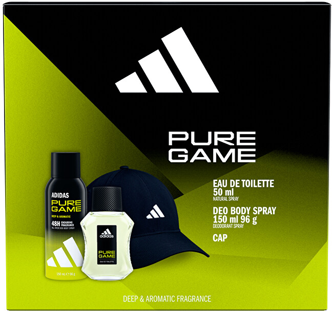 Adidas Pure Game - EDT 50 ml + deodorant ve spreji 150 ml + kšiltovka