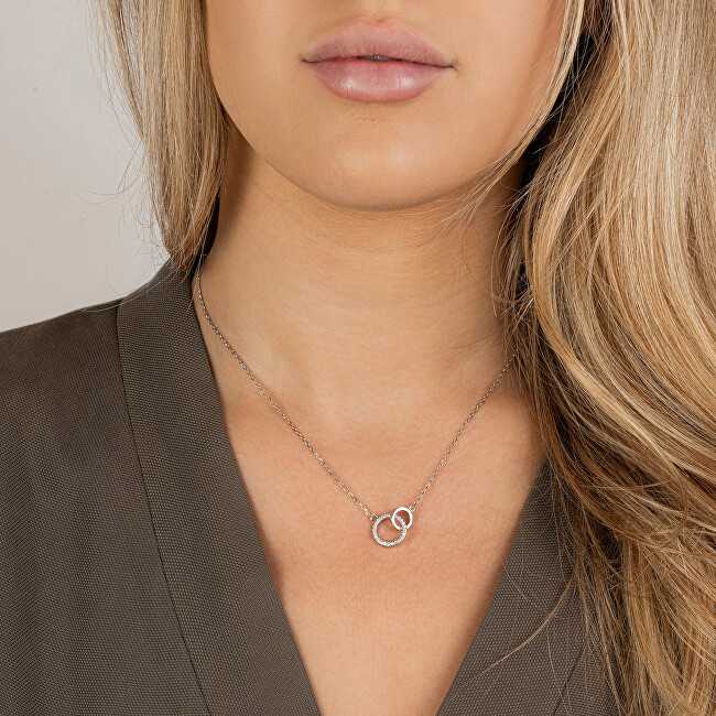 Again Jewelry Vėlgi juvelyrikos mada Sidabrinis karoliai susieti žiedai AJNA0024