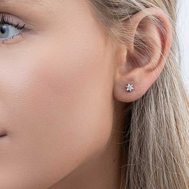 Again Jewelry Asimetriški sidabriniai auskarai su kubiniu cirkoniu AJNS0035