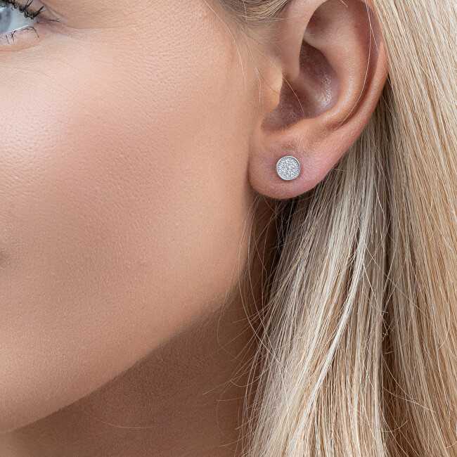 Again Jewelry Sidabriniai auskarai su smeigtukais su kubiniu cirkoniu AJNS0021
