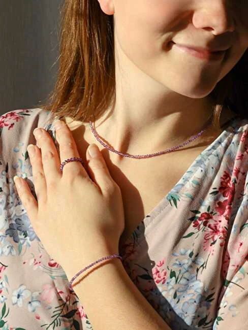 Agato Mineralinė apyrankė su ametistu POL-B03/21L