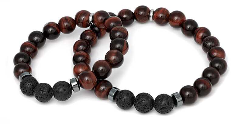 Agato Mineral bracelet for father and son MINK137/SET