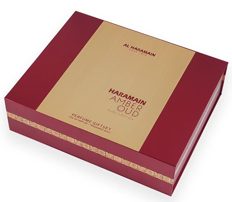 „Al Haramain Amber Oud Ruby Edition“ – EDP 75 ml + EDP 30 ml + kvapiųjų medžiagų dulksna 250 ml