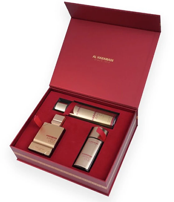 „Al Haramain Amber Oud Ruby Edition“ – EDP 75 ml + EDP 30 ml + kvapiųjų medžiagų dulksna 250 ml