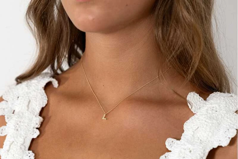 Alisia Auksu padengtas vėrinys su Swarovski perlais "L" AL4258.01.912