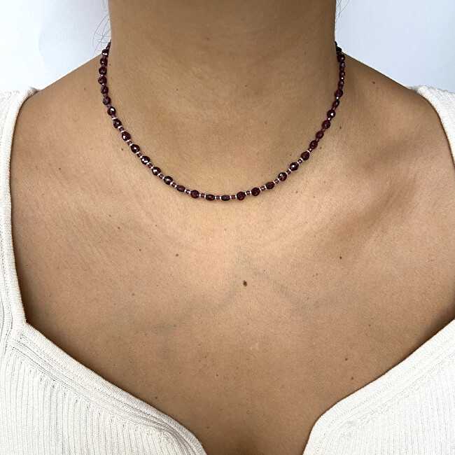 Alisia Sidabrinis and garnet bead pakabukas AL4263.02.029