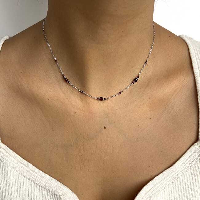 Alisia Sidabrinis pakabukas with garnet AL4266.02.029