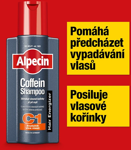Alpecin Coffein Šampūnas C1 Šampūnas vyrams, 375 ml