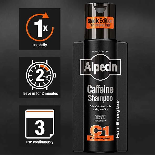 Alpecin Coffein Šampūnas C1 Šampūnas vyrams, 375 ml