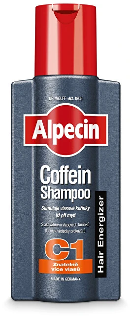 Alpecin Caffeine Shampoos C1 nuo plaukų slinkimo (Energizer Caffeine Shampoos) 250 ml 250 ml šampūnai