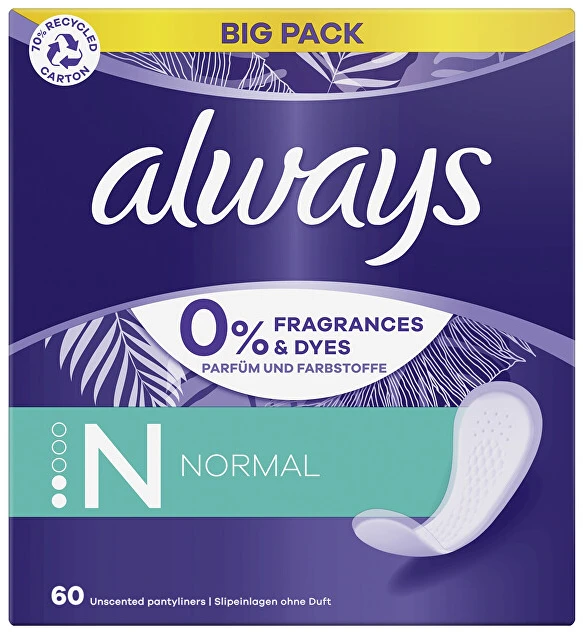 Always Daily Normal 60vnt Moterims Slipová vložka