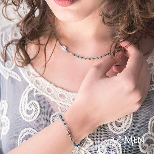 Amen Original sidabrinis bracelet with crystals Rosary BROBBL3