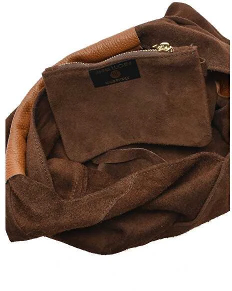 Anna Luchini Moteriška odinė rankinė-rankinė „Hobo“ AL 8166 Marrone