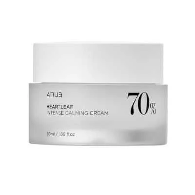 Anua Heartleaf 70% Intense Calming Kreminis raminantis veido kremas, 50 ml