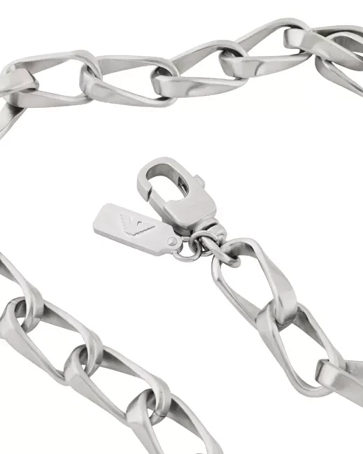 Armani Išskirtinis vyriškas vėrinys iš plieno EGS3301040