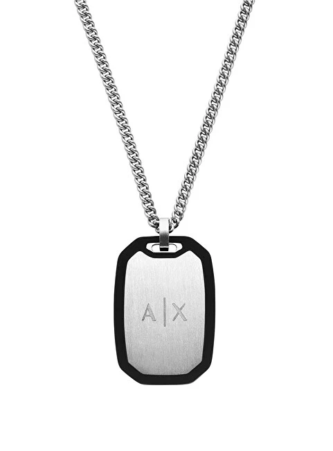 Armani Men's steel pakabukas Dog tag AXG0169040