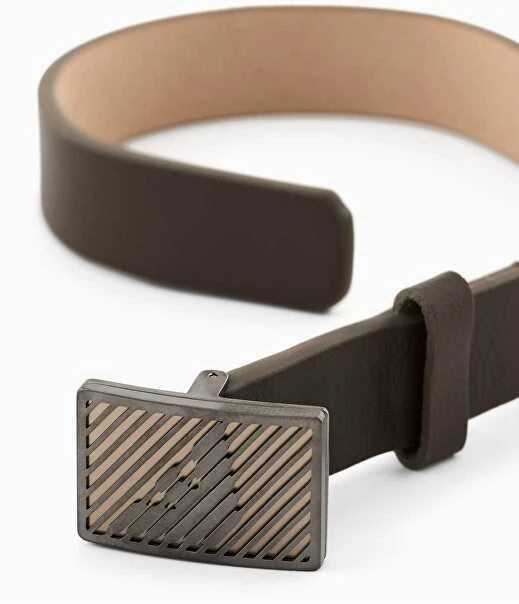 Armani Moderni ruda odinė apyrankė EGS3240060