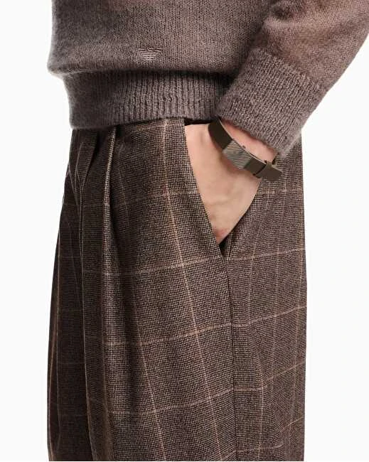 Armani Moderni ruda odinė apyrankė EGS3240060
