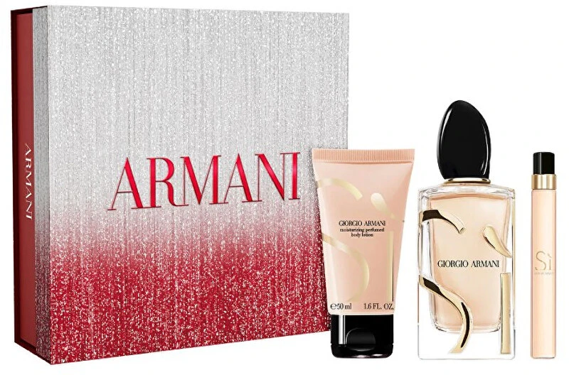 Giorgio Armani Sì EDP parfumuotas vanduo moterims, 100 ml + tělové mléko, 50 ml + EDP, 10 ml (new design)