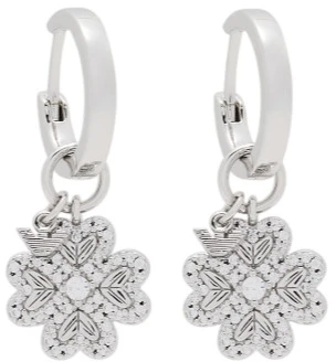 Armani Sidabriniai auskarai 2in1 Keturlapis dobilas su cirkoniais EG3608040