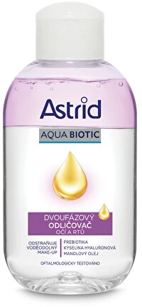 Astrid Aqua Biotic Two-Phase Remover Eye makiažo valiklis moterims, 125 ml
