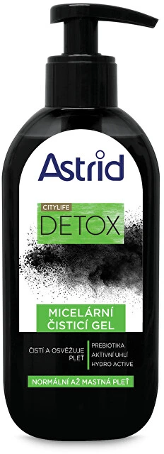 Astrid Aqua Biotic Active Charcoal micelinis valomasis gelis valomasis gelis moterims, 200 ml