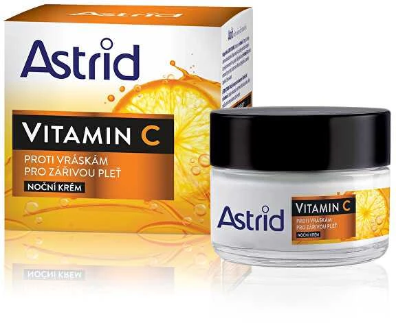 Astrid Vitamin C Night Skin Kreminis moterims, 50 ml