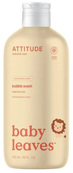 Attitude Vaikiškos vonios putos su kriaušių sulčių aromatu Baby Leaves (Bubble Wash) 473 ml