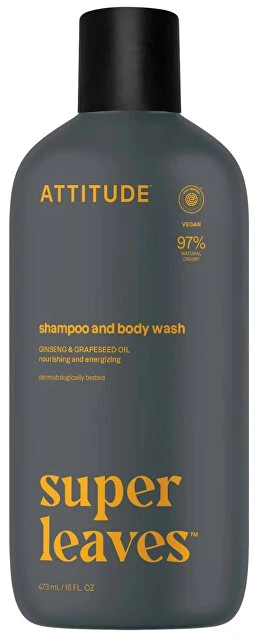 Attitude, Vyrams, Šampūnas ir kūno ploviklis 2 viename, SPORTS MEN, 473 ml