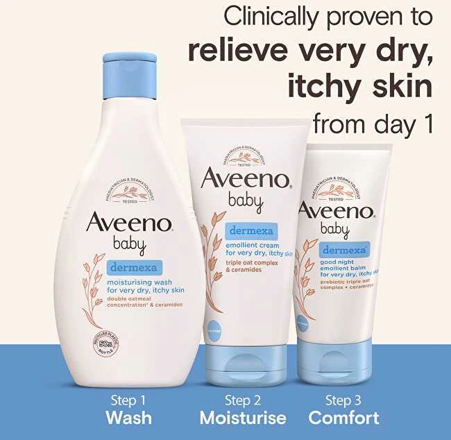 Aveeno Kūdikių minkštinamasis Dermexa kremas 150 ml